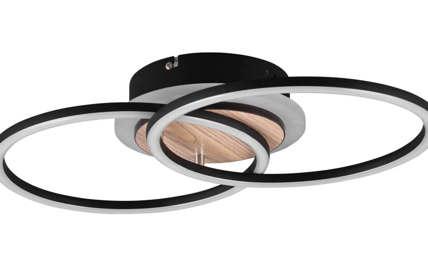 Giro Plafond LED rund träimitation/mattsvart