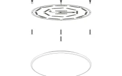 Giron Plafond 57cm LED 3000-5000K 36W Kristall med Fjärrkontroll Vit