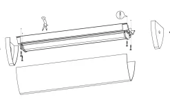 Gita Vägglampa 90cm LED 4000K 8,3/16W Krom IP44