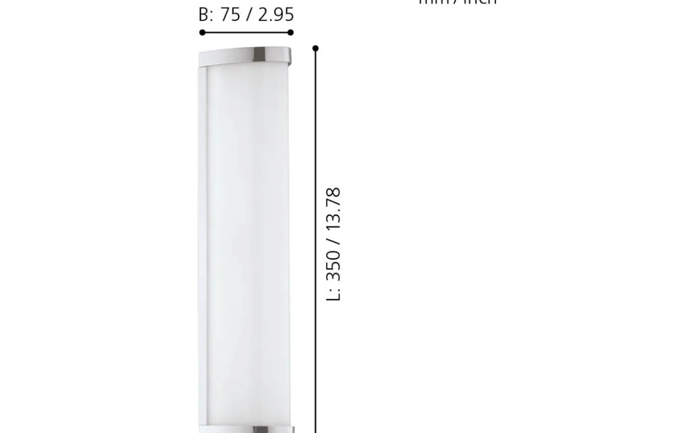 Gita Vägglampa 35cm LED 4000K 8,3W Krom IP44