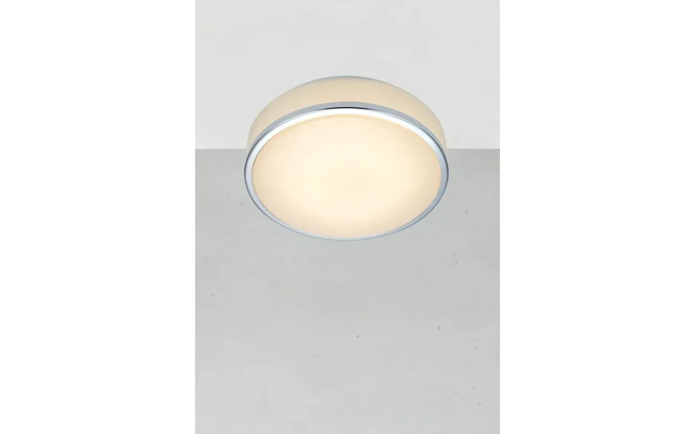 Global Plafond 22cm LED Vit/Krom IP44