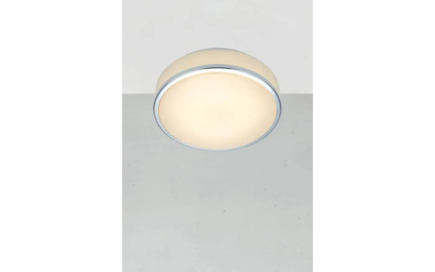 Global Plafond 28cm LED Vit/Krom IP44