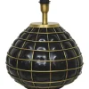 Gloria Lampfot 42cm Svart Glas/Mässing