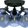 Gloria Plafond 33cm 3L Svartstruktur/Blått Glas