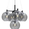 Gloria Taklampa 68cm 5L Svartstruktur/Rökfärgat Glas