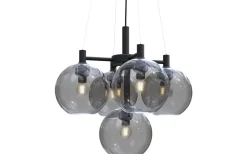 Gloria Taklampa 51cm 5L Svartstruktur/Rökfärgat Glas