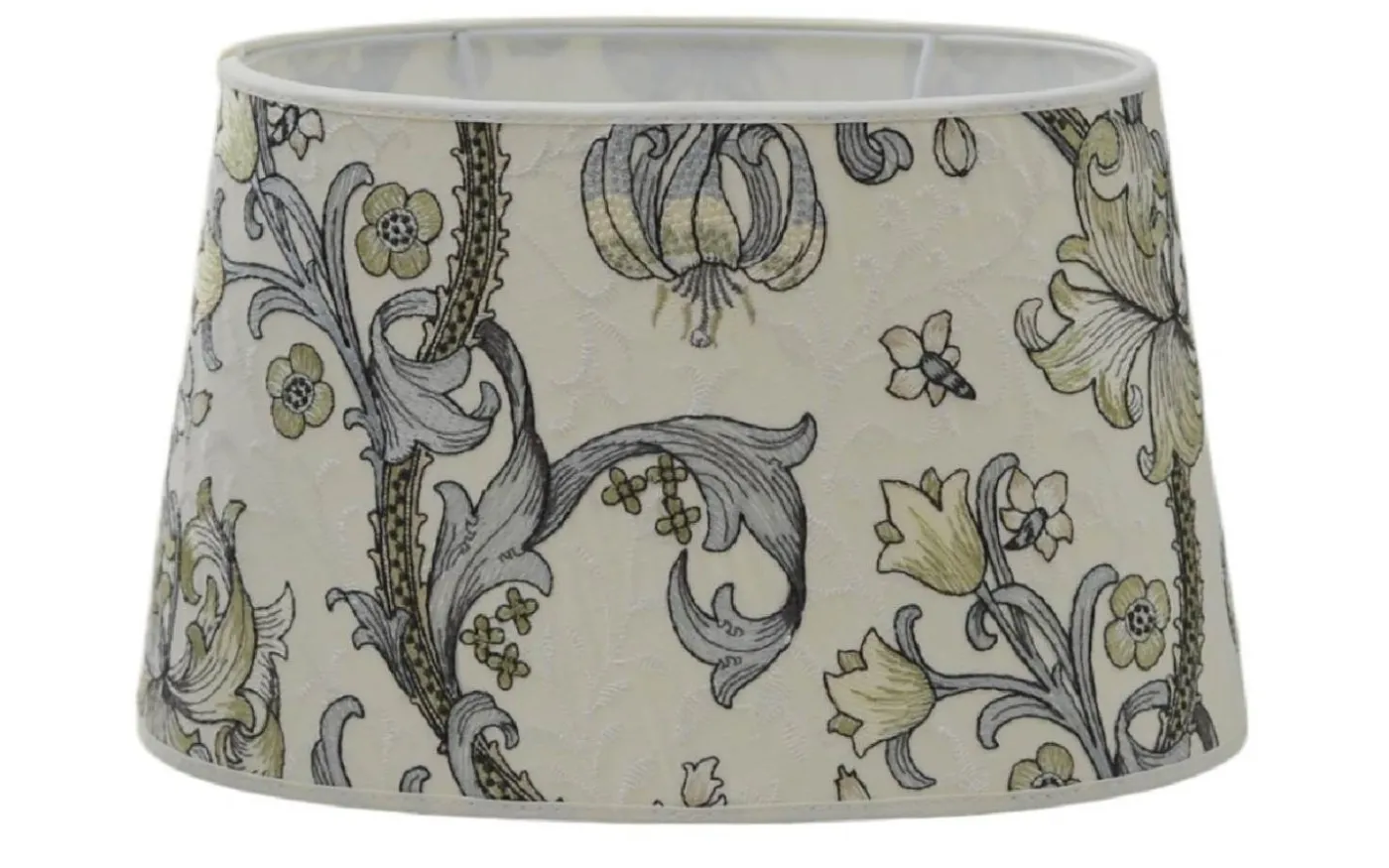 Golden Lily Oval Lampskärm 20cm Embroidery Dove William Morris