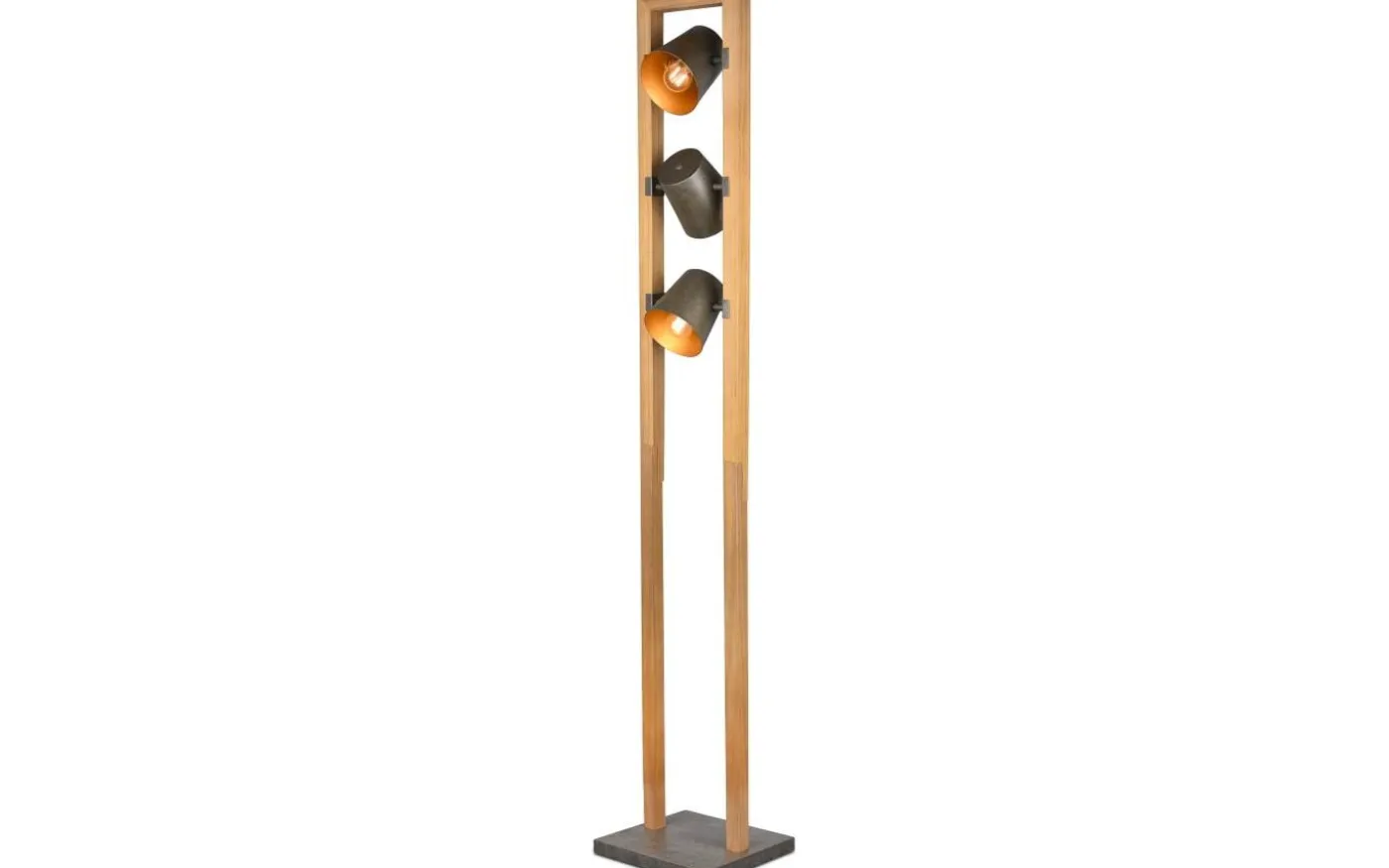 Golvlampa Bell 3xE14 antik stål