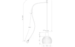 Grafika Fönsterlampa 15cm Svart