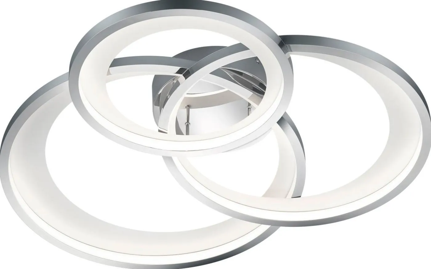 Granada Plafond LED 3-delad 71cm matt vit/krom