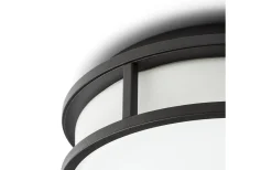 Grande Plafond 25cm Svart/Opal 12W LED 3000K IP44