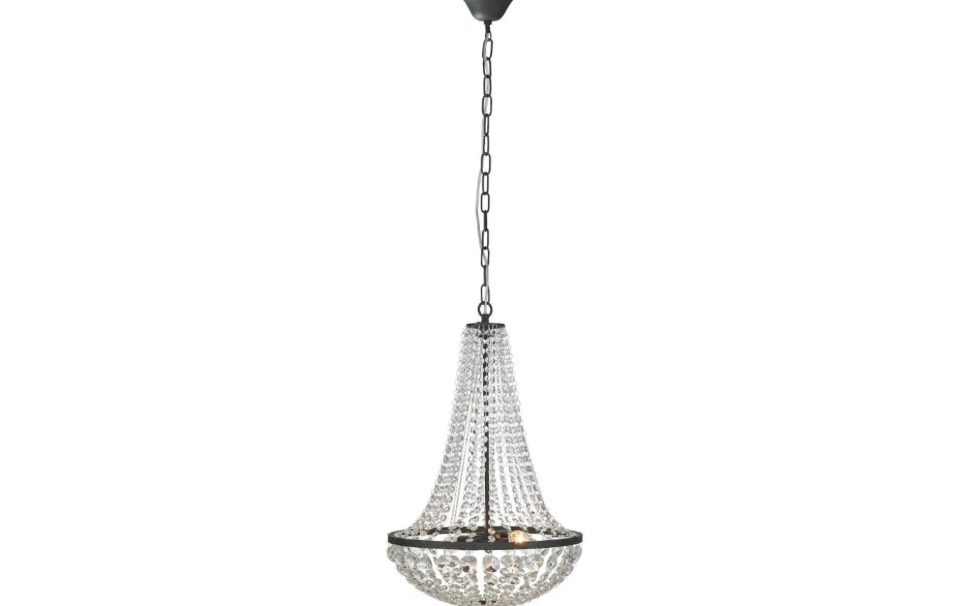 Gränsö Kristallkrona Svart 40 cm