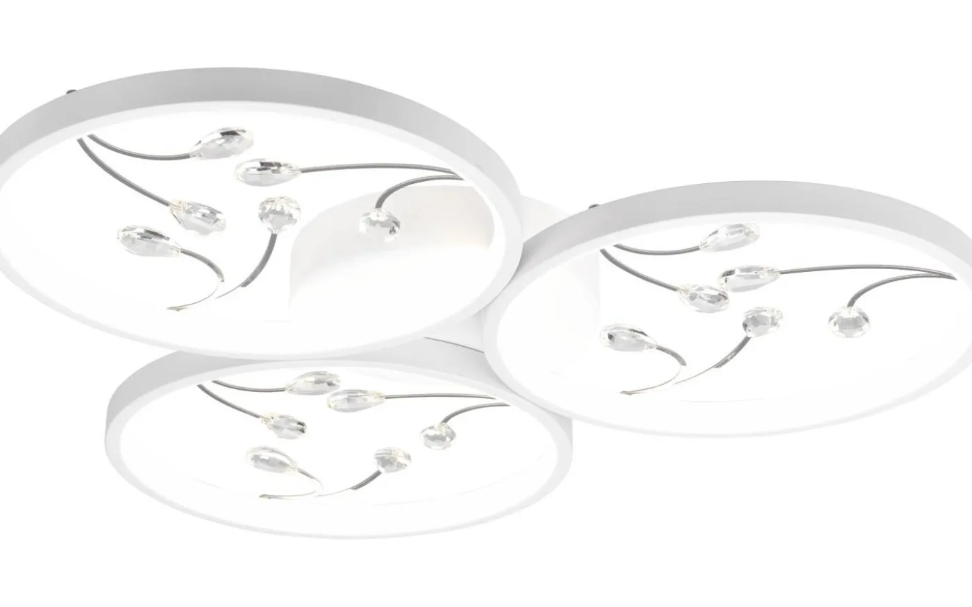 Groovy Plafond LED 3-delad matt vit/krom