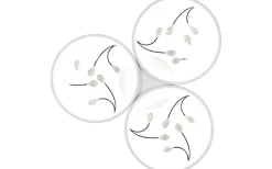 Groovy Plafond LED 3-delad matt vit/krom
