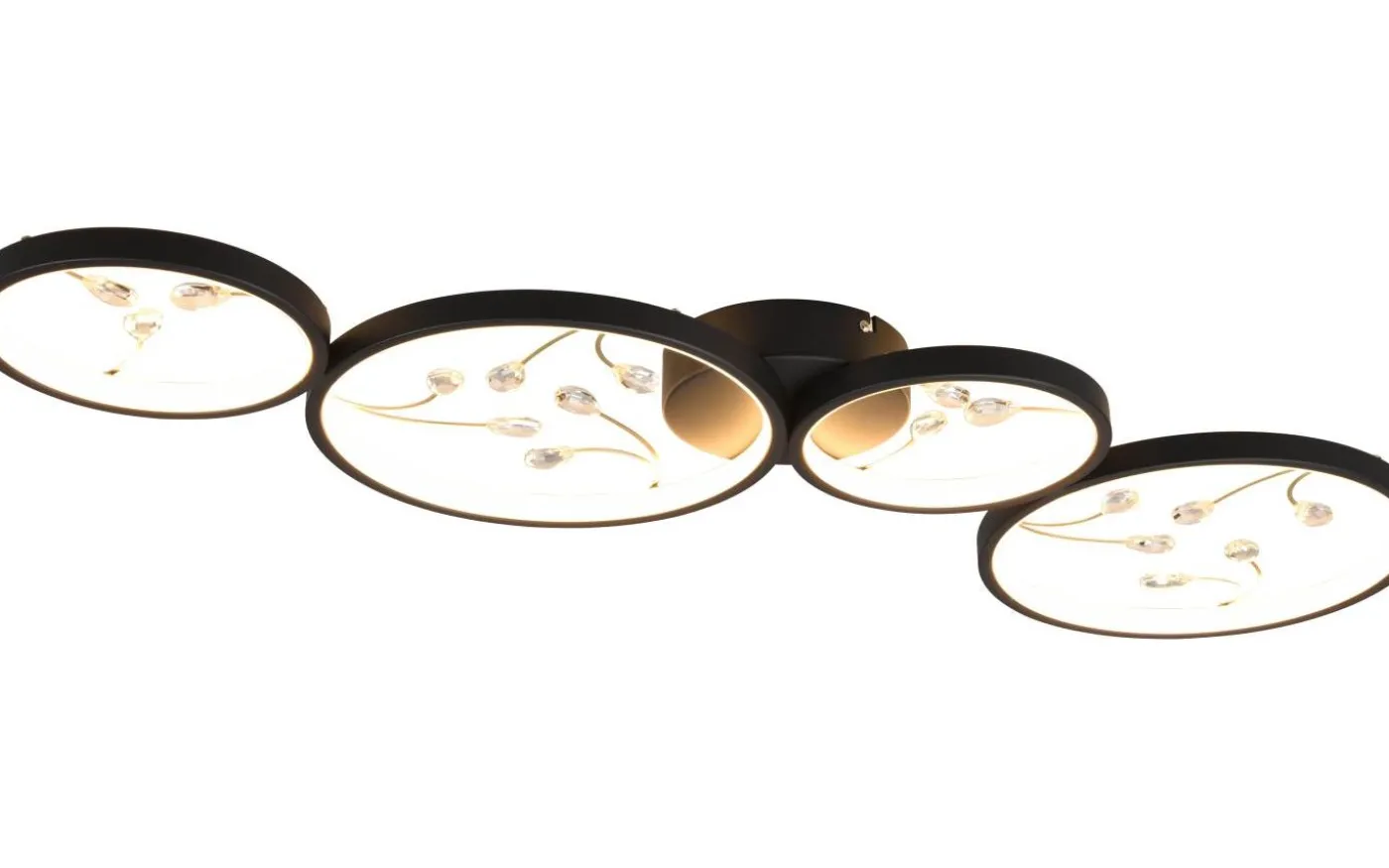 Groovy Plafond LED 4-delad matt svart/guld