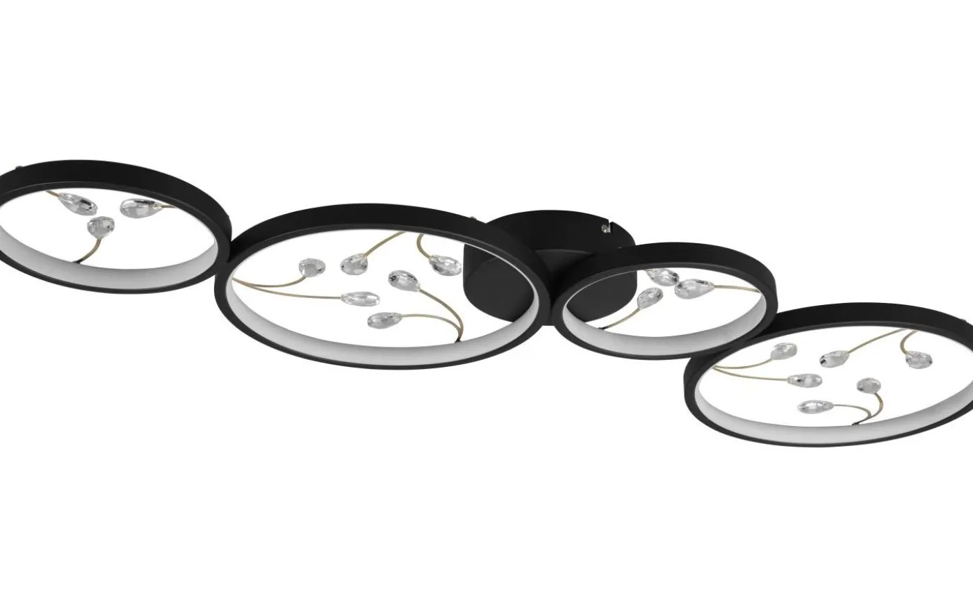 Groovy Plafond LED 4-delad matt svart/guld