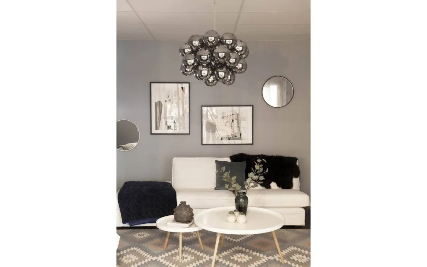 Gross Grande Taklampa 62cm Rökgrå