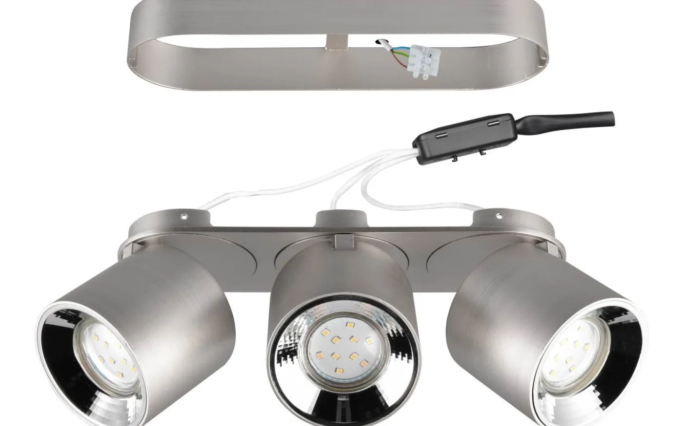 Guayana Spotlight 3-delad GU10 borstad aluminium