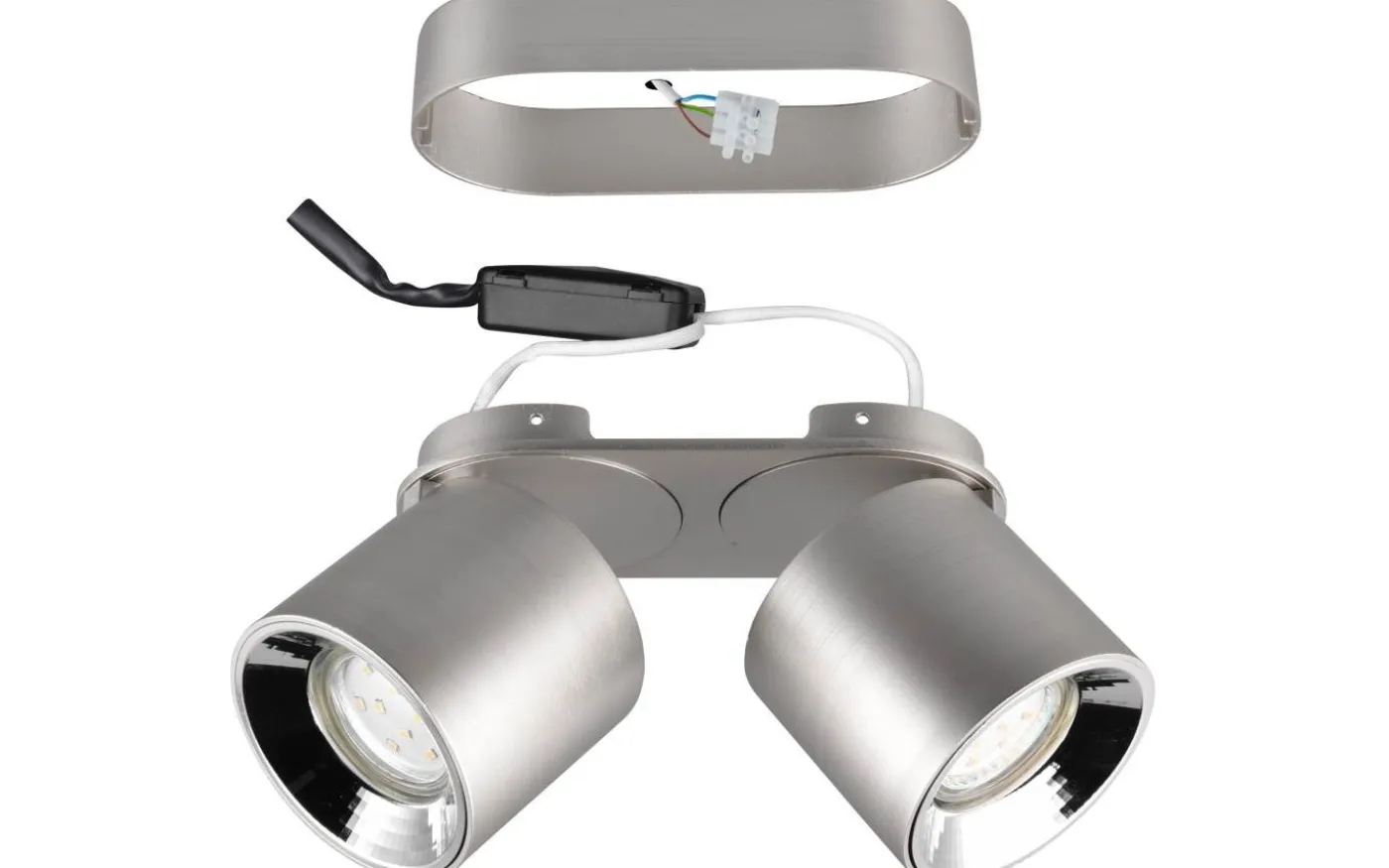 Guayana Spotlight 2-delad GU10 borstad aluminium