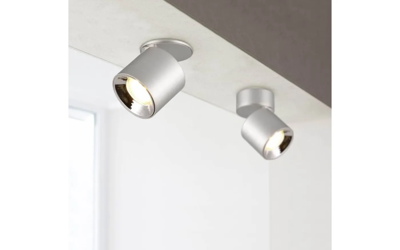 Guayana Spotlight 1-dels GU10 borstad aluminium
