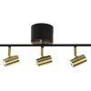 Gusto Takspotlight 80cm LED 5x5W 3000K Svart/Mässing