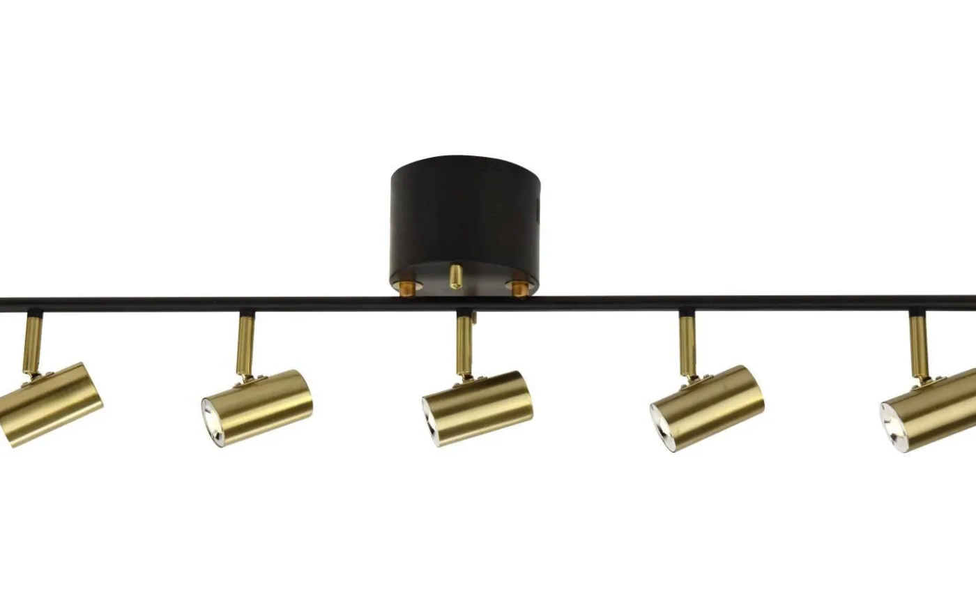 Gusto Takspotlight 80cm LED 5x5W 3000K Svart/Mässing