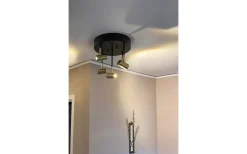 Gusto Takspotlight 30cm LED 5x5W 3000K Svart/Mässing