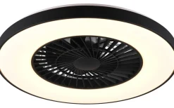 Halmstad Takfläkt 58cm LED mattsvart stjärnljus
