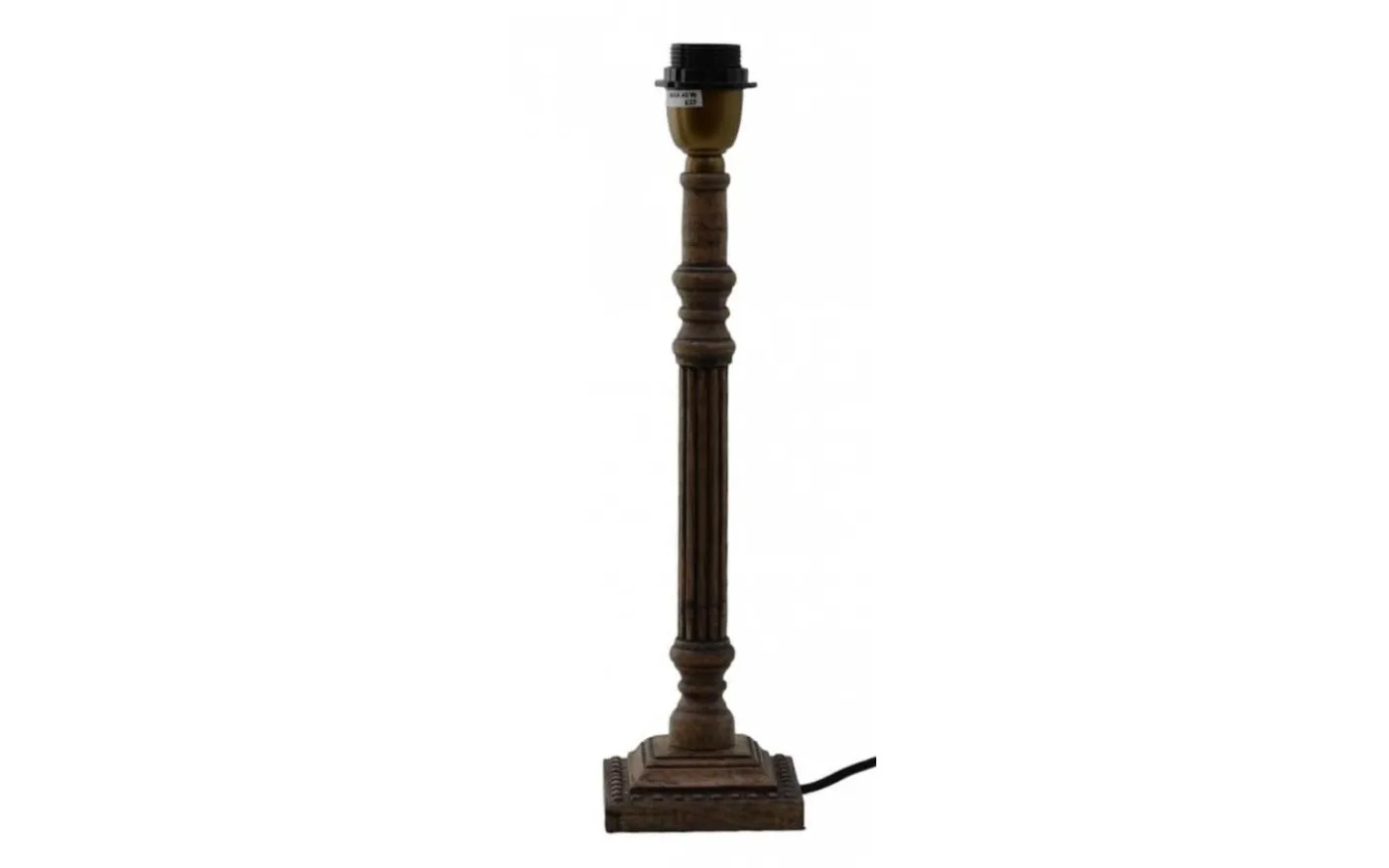 Hampton Lampfot 36cm Aged Wood