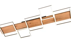 Harper Plafond LED 115cm mattsvart/trä