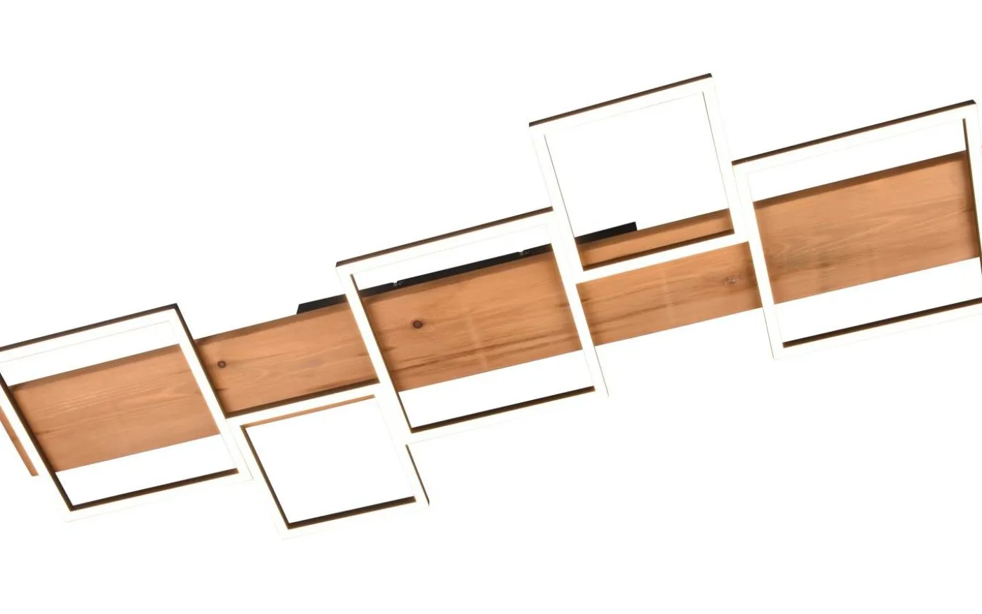 Harper Plafond LED 115cm mattsvart/trä
