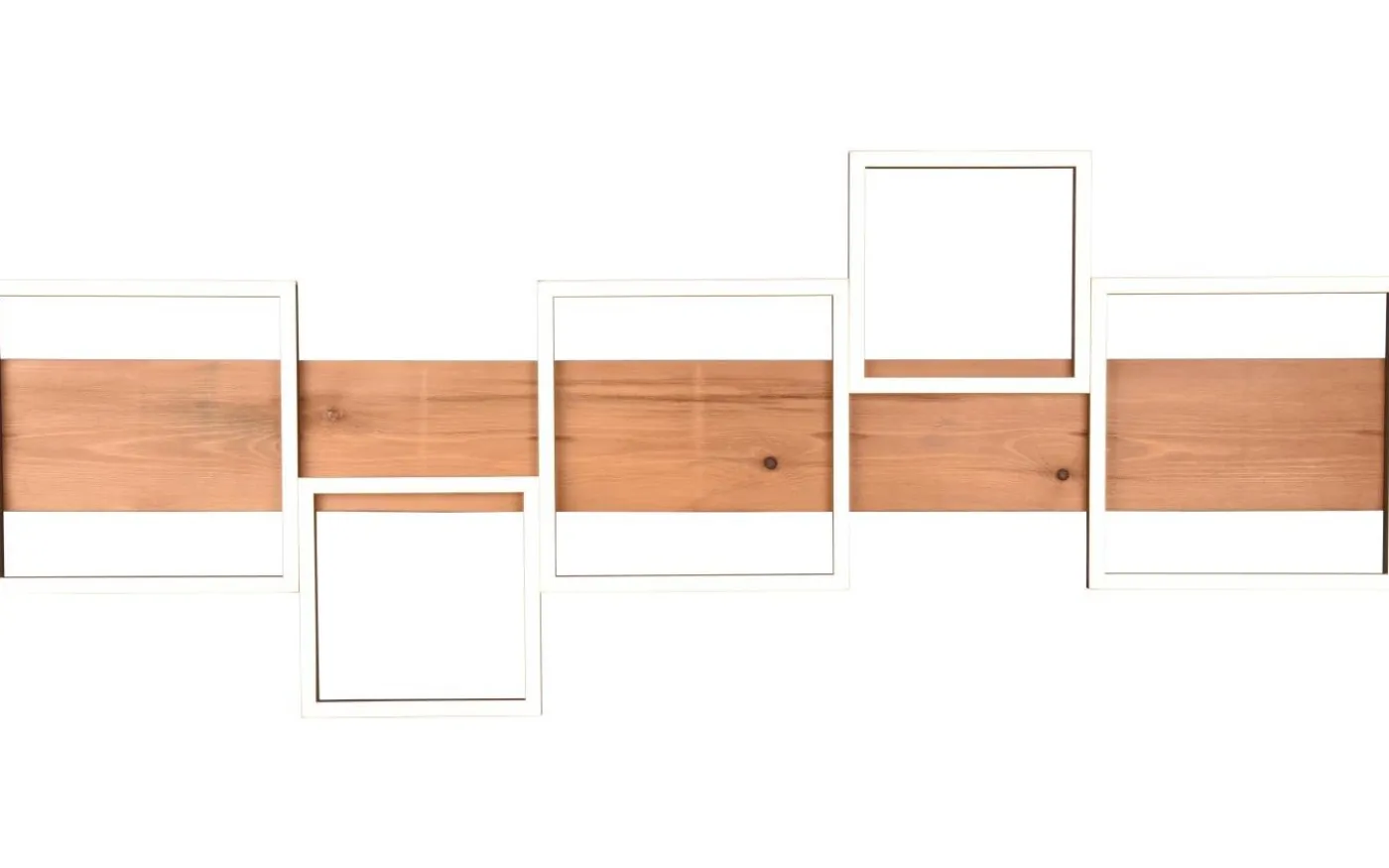 Harper Plafond LED 115cm mattsvart/trä