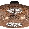 Hedda Plafond 2xE27 matt svart/sisal