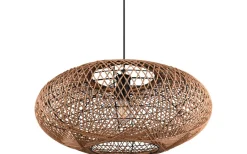 Hedda Takpendel 52cm E27 matt svart/sisal