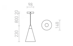 Heidi Fönsterlampa Betong/Trä 15cm E27