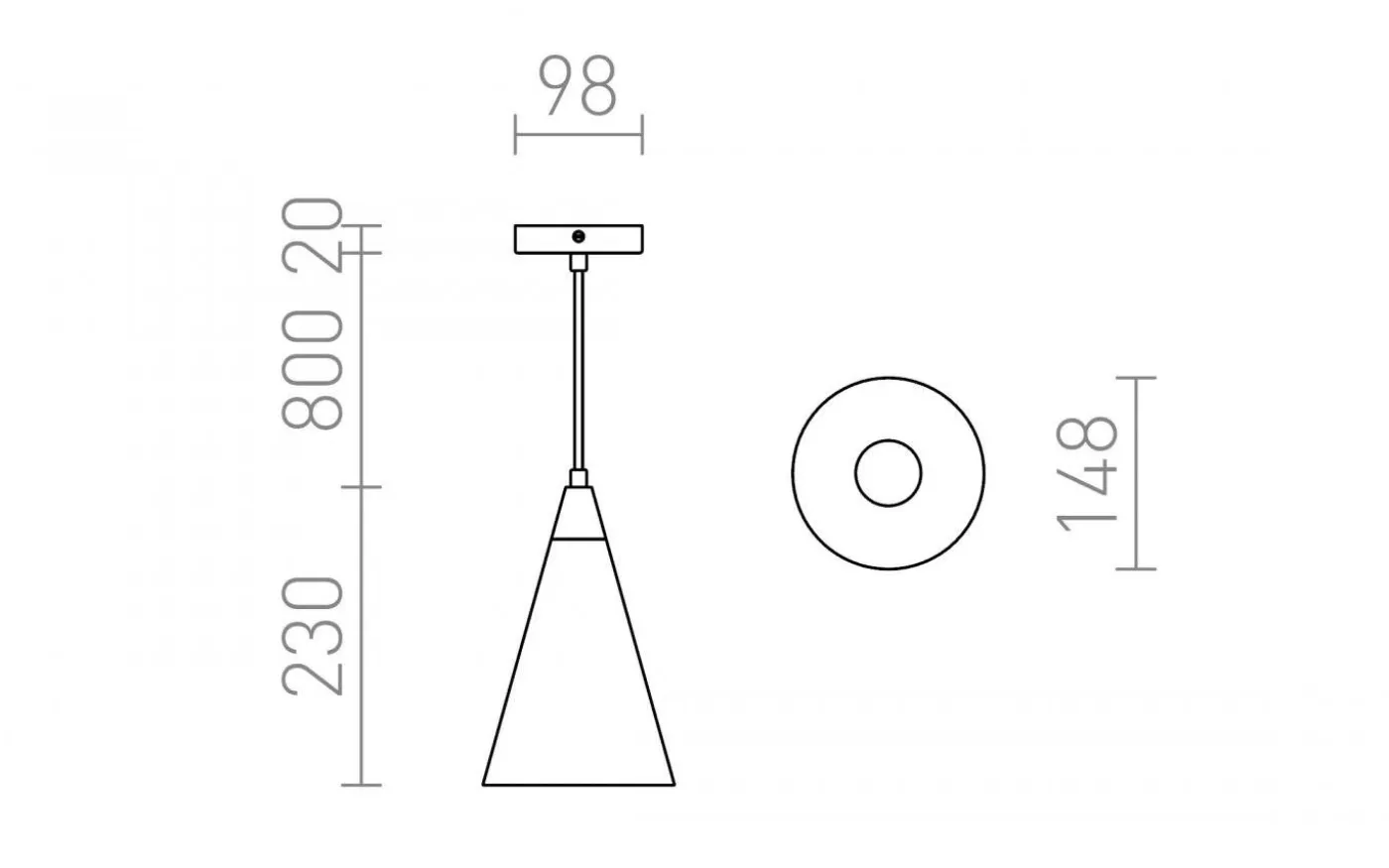 Heidi Fönsterlampa Betong/Trä 15cm E27