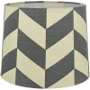 Herringbone Lampskärm Ø25cm Grå/Vit