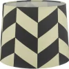 Herringbone Lampskärm Ø25cm Svart/Vit