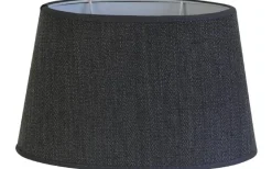 Herringbone Oval Lampskärm 20cm Grafitgrå