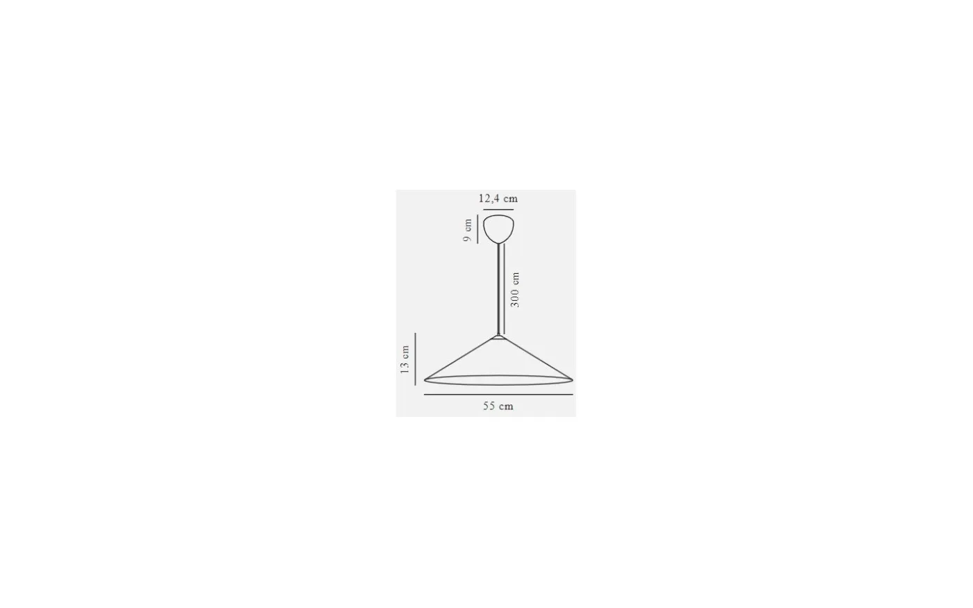 Hill Taklampa 55cm Vit