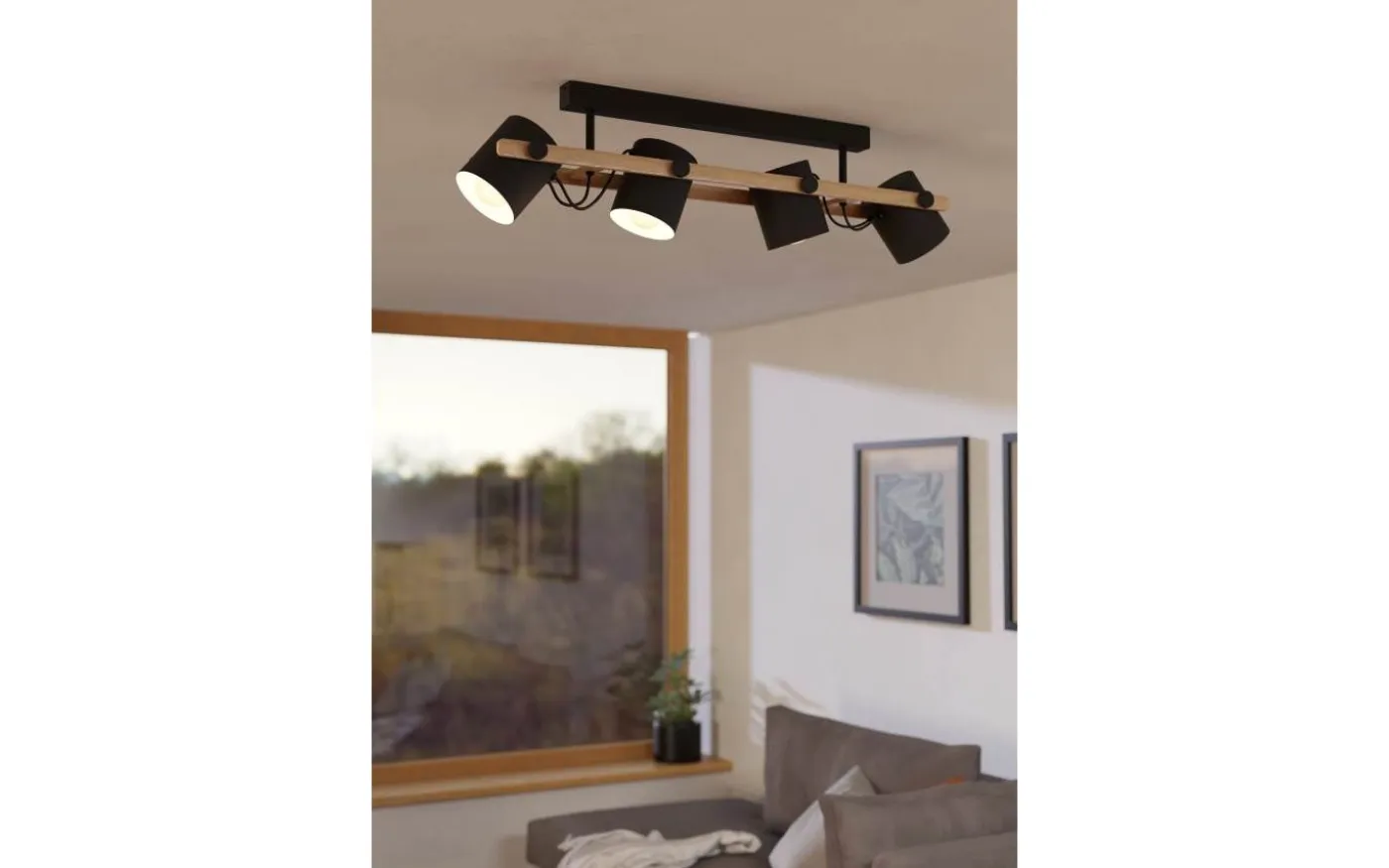Hornwood Plafond 109cm Svart/Natur