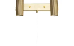 Hubble Vägglampa 2L 35cm Borstad Mässing