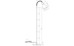 Idre Golvlampa 158cm Vit