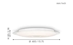Igkroka Plafond 40cm LED 3000K 18,8W Vit