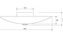 Iglo Plafond 42cm Vit/Stål