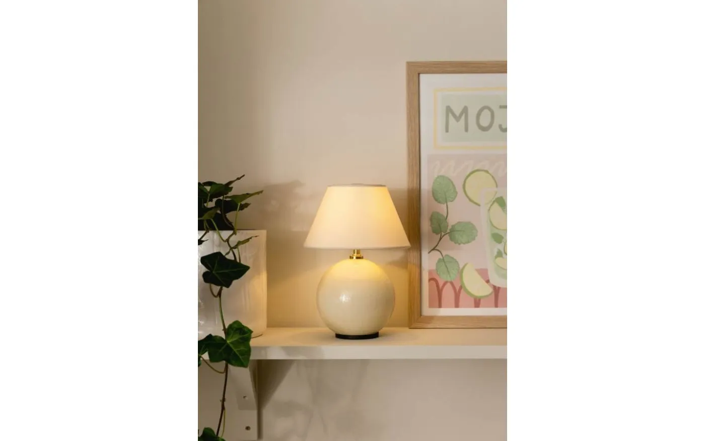 Iris Portabel Bordslampa 23cm Creme