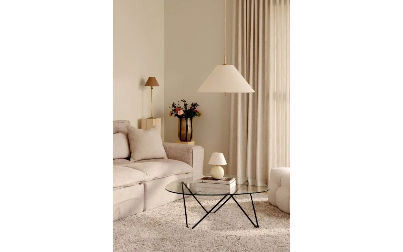 Iris Portabel Bordslampa 23cm Creme