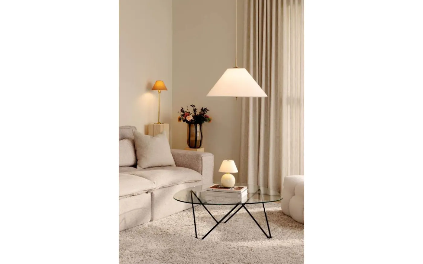 Iris Portabel Bordslampa 23cm Creme