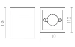 JACK SQ Takspotlight Gips GU10