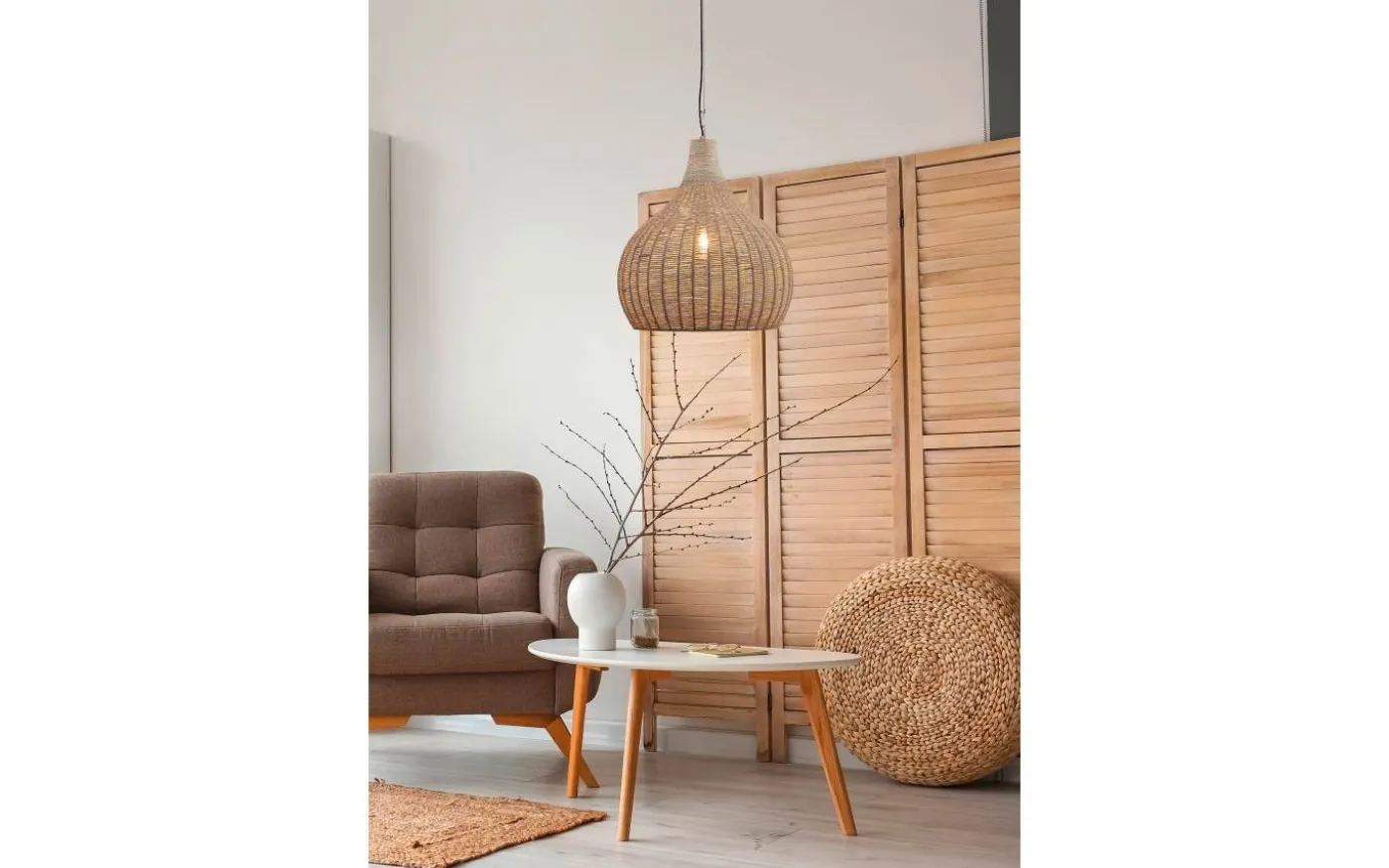Janne Takpendel 54cm E27 naturfärgad/jute